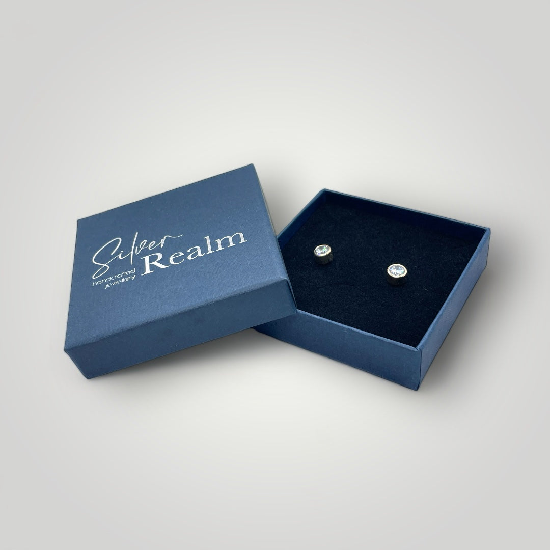 9ct gold cubic zirconia stud earrings