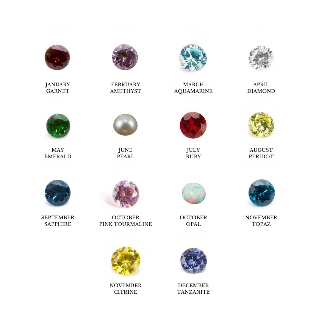 Sterling Silver Birthstone Bangle | Handmade & Hallmarked