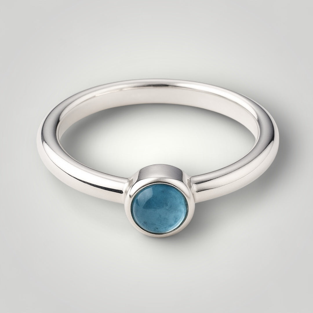 Blue Topaz and sterling silver ring