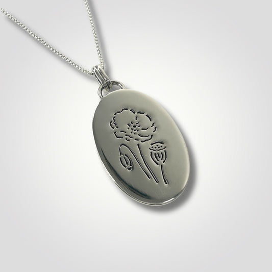 Poppy Jasper Sterling Silver Pendant