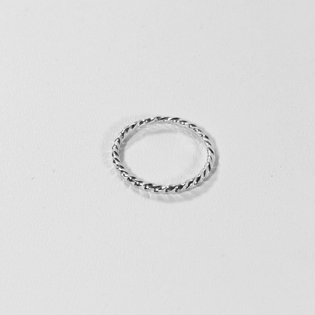 Twisted Sterling Silver Ring | Handmade Square Wire Silver Ring