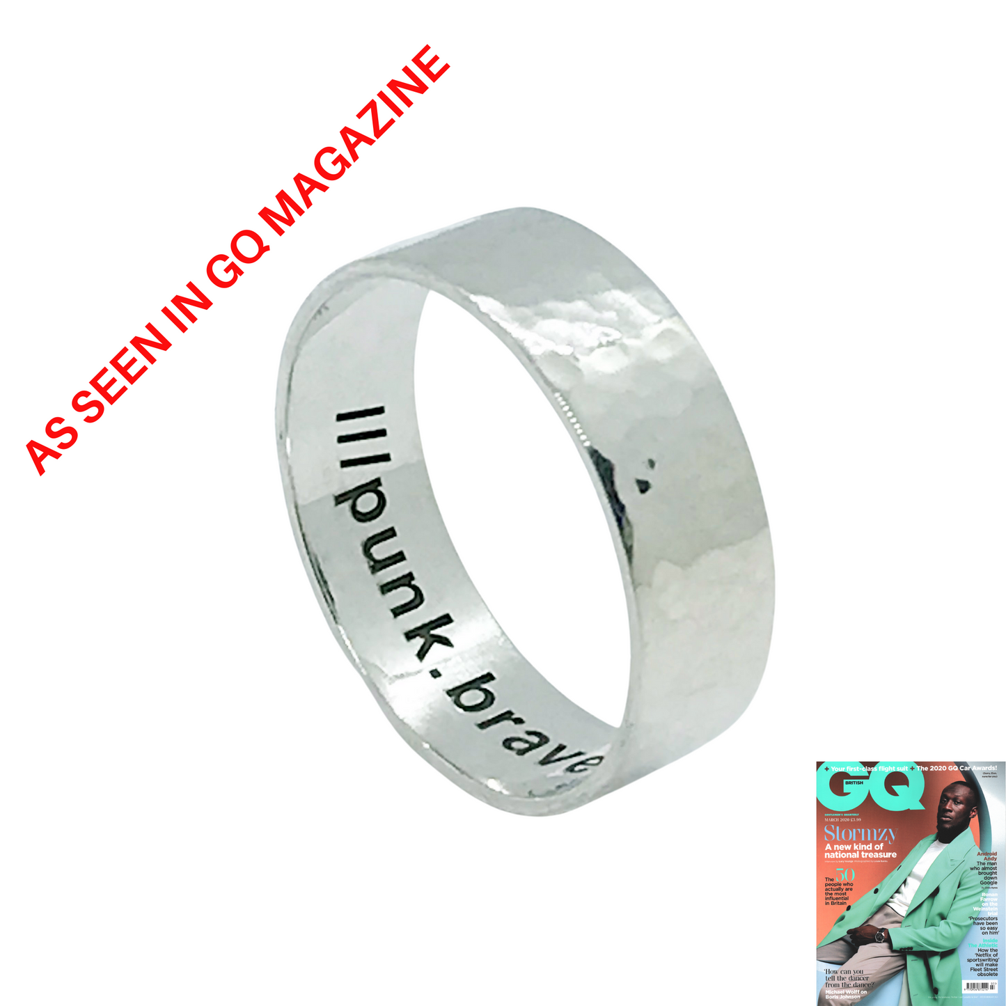 Mens what3words Ring