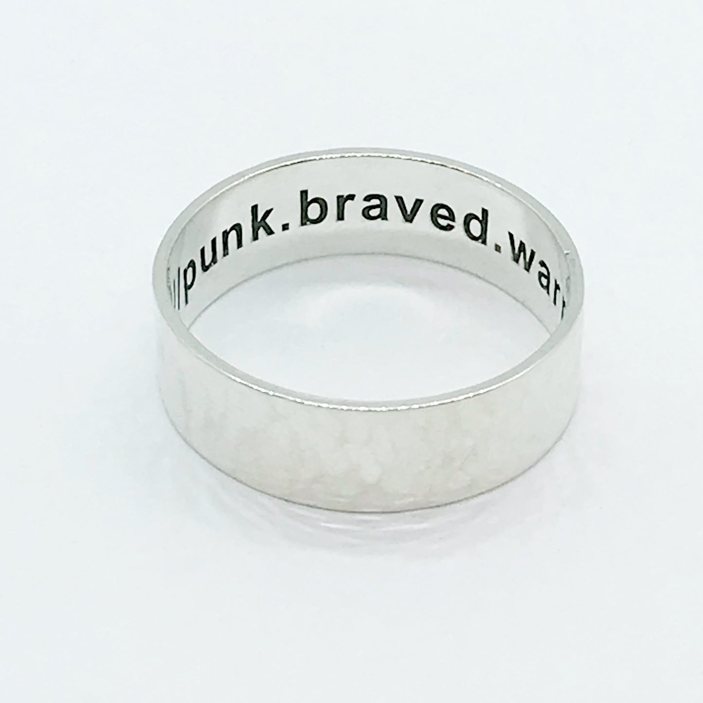 Mens Hammered Sterling Silver "what3words" Ring - As seen in GQ Magazine!