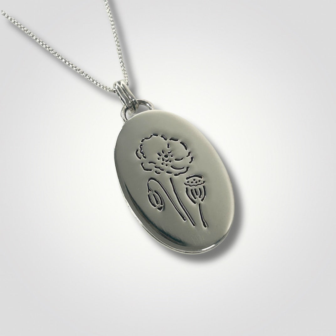 Poppy Jasper Sterling Silver Pendant