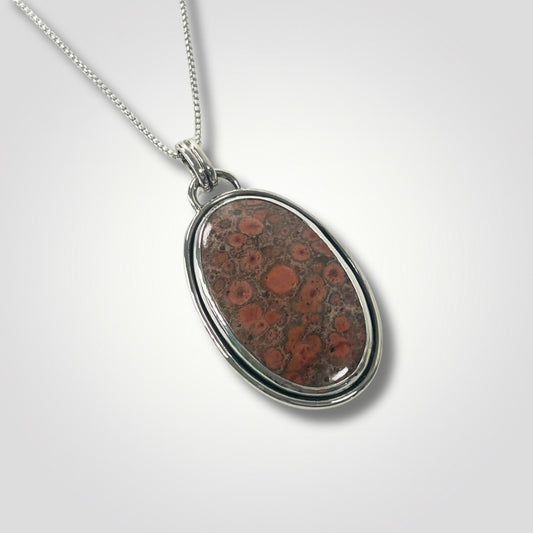 Poppy Jasper Sterling Silver Pendant