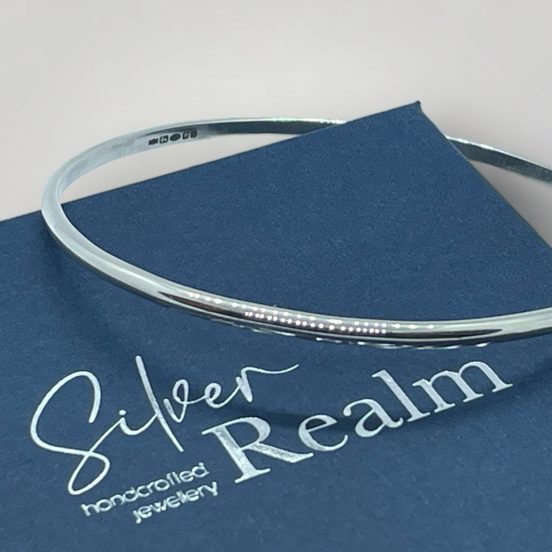 Sterling silver slave bangle