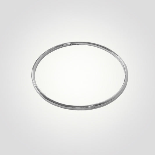 Faceted Silver Bangle