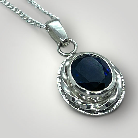 Synthetic Sapphire Pendant