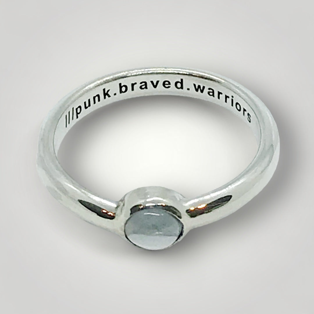 Topaz what3words Ring in Sterling Silver