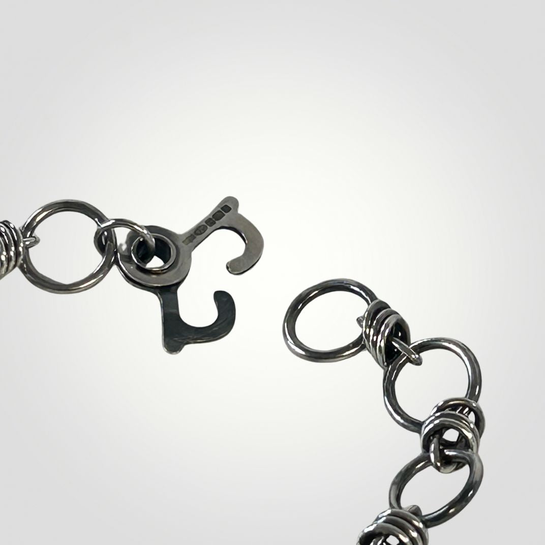 Handmade Sterling Silver Wrapped Link Bracelet