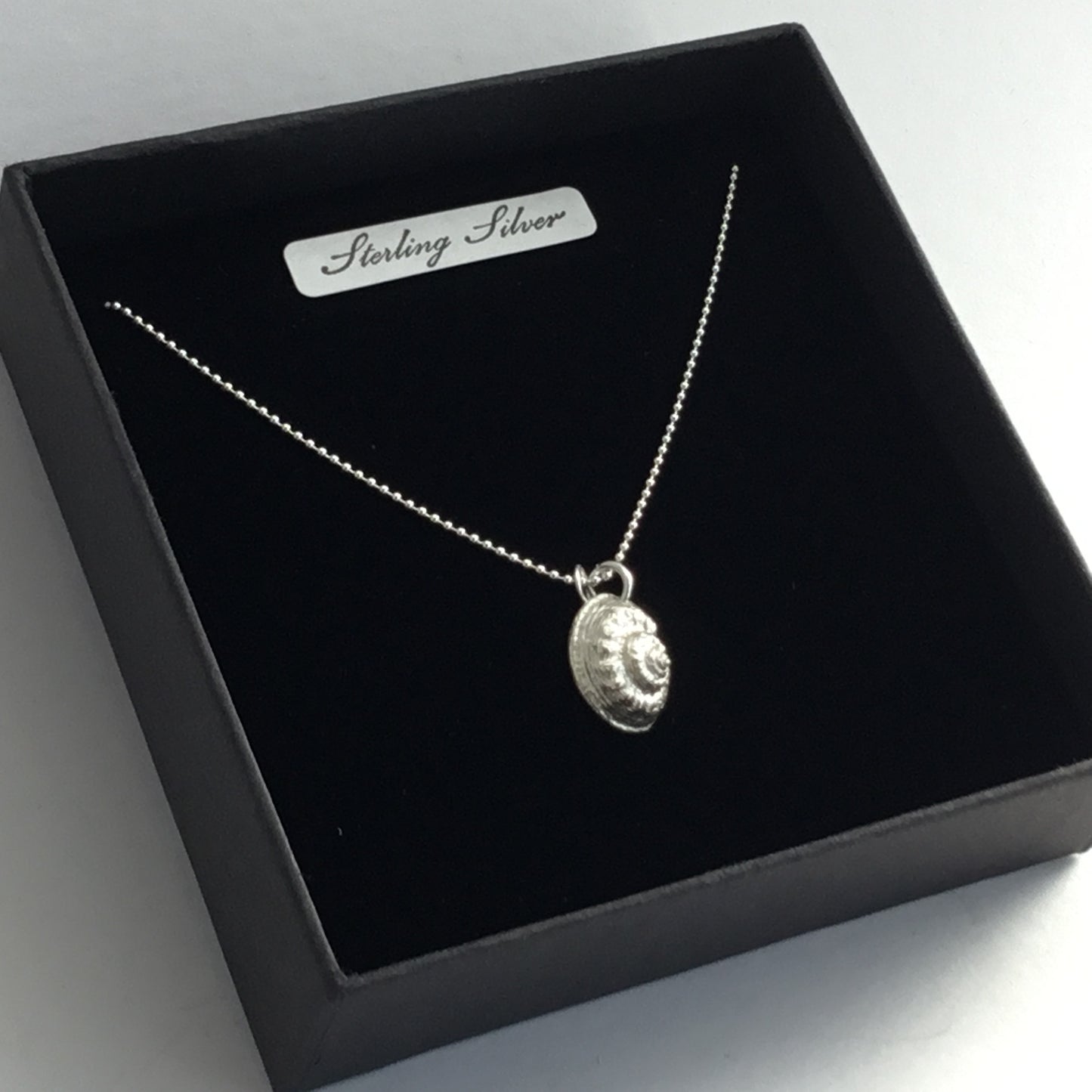 Silver Shell and Pearl Pendant on a Sterling Silver Chain